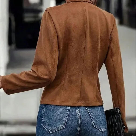 Brown Casual Women's Coat - Picture 2 of 3